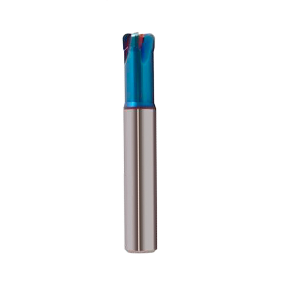 4.0mm x 0.5r Corner Radius High Feed Short End Mill 4 Flute - Europa Tool Pulsar Blue HRc70 1103500400 - Precision Engineering Tools EW Equipment