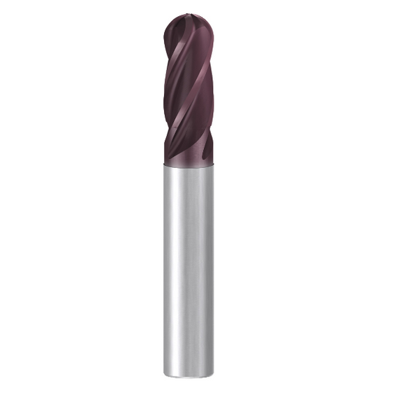8.0mm - 4 Flute Ball Nose Emuge Franken Top Cut End Mill - 2502A.008 - Precision Engineering Tools EW Equipment