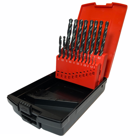 820801SET2 HSS Drill Set (1.0mm-10.0mm) x 0.5mm Increments (19pcs) - Precision Engineering Tools EW Equipment Europa Tool,