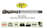 M2.5 X 0.45 Spiral Flute Machine Tap - Aluminium (Blue) - Europa Tool TM37160250 - Precision Engineering Tools EW Equipment Europa Tool,