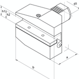 VDI Static Tooling B8 Overhead, Left Hand, Long VDI30 B8 - 20 x 40 - Precision Engineering Tools EW Equipment