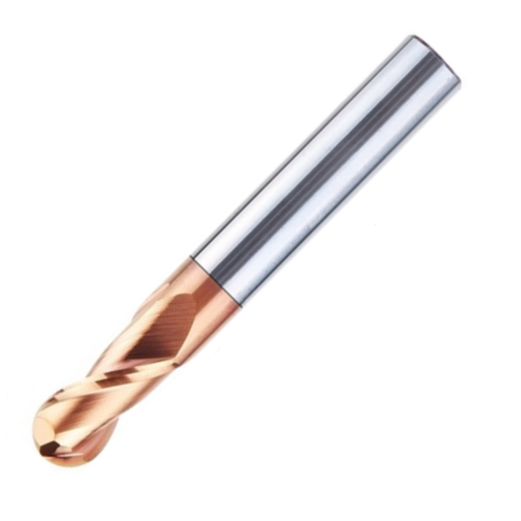 16mm - 2 Flute Carbide Ball Nose Slot Drill HRC55 TiSiN Coated XL - 150mm OAL - Precision Engineering Tools EW Equipment