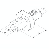 VDI Static Tooling E1 Indexable Drill Holder VDI60 E1 - 32mm - Precision Engineering Tools EW Equipment