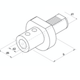 VDI Static Tooling E1 Indexable Drill Holder VDI60 E1 - 25mm - Precision Engineering Tools EW Equipment