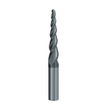 4° Taper / R2 x 59 - 3 Flute Solid Carbide Tapered Ball Nose Long End Mill Turbine - Emuge Franken - Precision Engineering Tools EW Equipment Emuge,