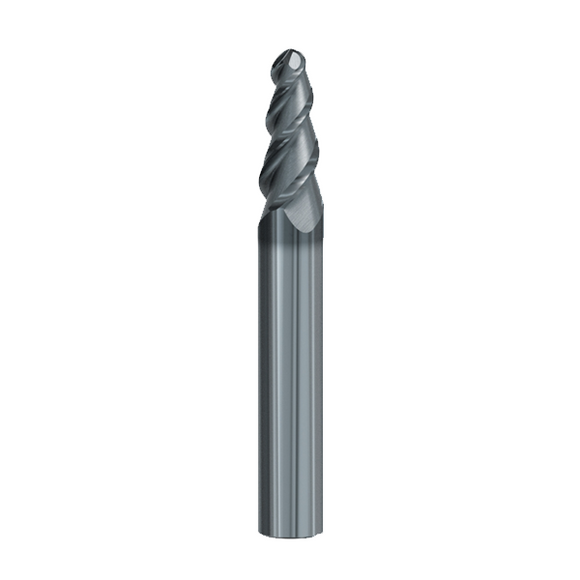 6° Taper / R0.5 - 3 Flute Solid Carbide Tapered Ball Nose End Mill Turbine - Emuge Franken - Precision Engineering Tools EW Equipment Emuge,