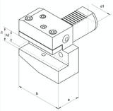 VDI Static Tooling B1 Radial Holders, Right Hand, Short - VDI40 B1 - 25 x 44 - Precision Engineering Tools EW Equipment