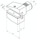 VDI Static Tooling B3 Radial Overhead Holders, Right Hand, Short - VDI50 B3 - 32 x 55 - Precision Engineering Tools EW Equipment