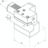 VDI Static Tooling C2 Axial Holders, Left Hand- VDI25 C2 - 16 x 55 - Precision Engineering Tools EW Equipment