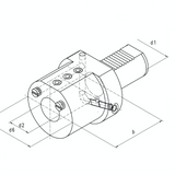 VDI Static Tooling E2 Boring Bar Holder VDI30 E2 - 30 x 12 - Precision Engineering Tools EW Equipment