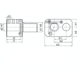 VDI Static Tooling  E7 Double Boring Bar Holder, Right Hand VDI20 E7 - 20mm - Precision Engineering Tools EW Equipment