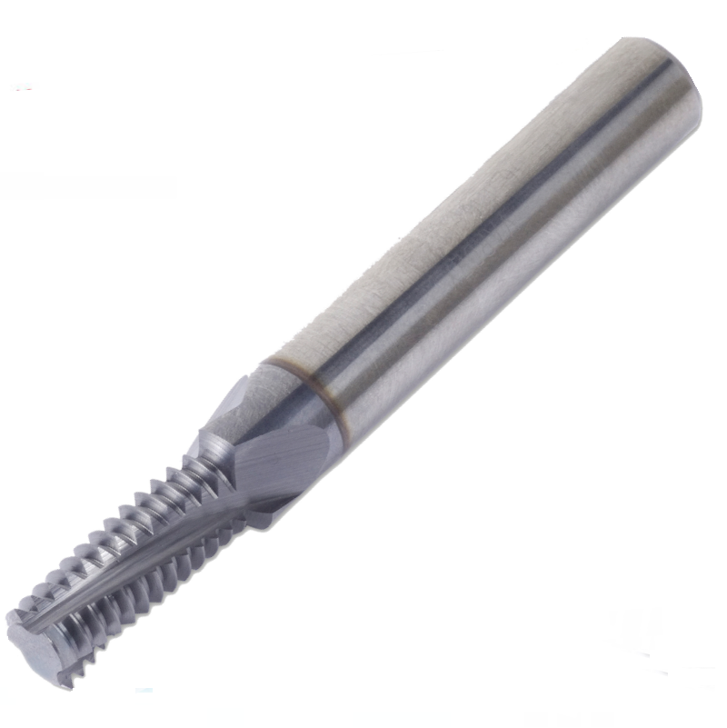 ONLINECARBIDE 1/2-14 NPTF Solid Carbide Thread Mill - TiAlN Coated, Full Form, USA Made