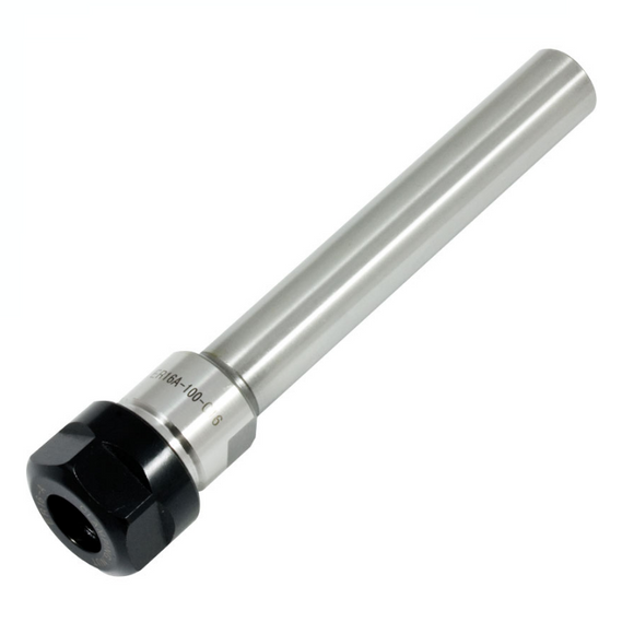 ER16 Straight Shank Collet Chuck - 20mm Dia Shank, 150mm Shank Length - ( C20 ER16A 150 ) - Precision Engineering Tools EW Equipment Omega Products,