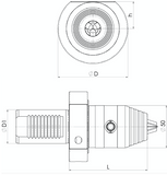 VDI Static Tooling - Hex Key Drill Chuck - VDI40 GHK 13-93 - Precision Engineering Tools EW Equipment