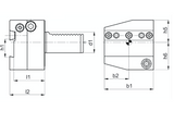 VDI Static Tooling Parting Off Blade Holders Left Hand VDI40 ALU - 40 x 26 - Precision Engineering Tools EW Equipment